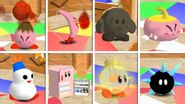 Kirby (Kirby series) can mix and match his various Copy Abilities to create powerful combos.