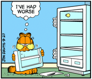 Garfield Eats Refrigerator