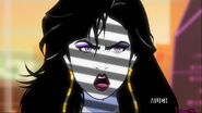 When angry enough, Pizzaz Miller (Moonbeam City) inexplicably forms shadows of Venetian blinds across her face, despite being in a room without blinds.