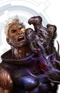 Nathan Summers/Cable (Marvel Comics) is a T.O. infected mutant being with a nanomolecular infused symbiosis sporting billions to trillions of microscopic A.I. computers firing off in his mind and body.