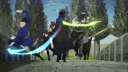 Using Battle Healing, Kirito (Sword Art Online) can rapidly regenerate himself during combat, healing wounds almost as quickly as they are inflicted upon him.