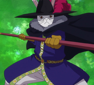 Randolph (One Piece) is an anthropomorphic rabbit who serves as a combatant for the Big Mom Pirates. Like many of the residents of Totto Land, Randolph was given a human soul by Big Mom.