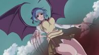 Kurumu Kurono (Rosario + Vampire) extending her nails into long claws.