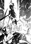 Toki (Code:Breaker) utilizing lightning to incinerate the Thousand Man completely, leaving no corpse behind.