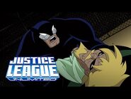 Wildcat knocks out Green Arrow - Justice League Unlimited-2