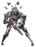Promethean Soldiers (Halo) are a type of Armiger, highly advanced mechanized soldiers created by the Forerunners.