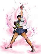 Sakura (Street Fighter) has the incredible innate fighting skill and potential, able to learn Ryu and Ken's fighting techniques after merely seeing them in action.