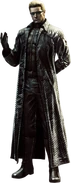 Albert Wesker (Resident Evil) injected himself with the Progenitor Virus in case of his death, upon coming back to life, he gained incredible superhuman abilities far above any regular human.