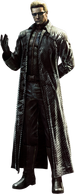 Albert Wesker (Resident Evil) thanks to taking the prototype virus has superhuman strength, being able to break concrete with his bare hands...