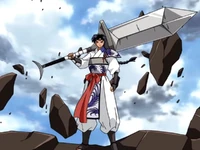 Bankotsu (InuYasha) wielded the halberd Banryū, a weapon which rivaled Inuyasha's Tessaiga in both size and strength, enhanced by two shards the Shikon Jewel...