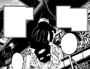 Shihai Kuroiro (My Hero Academia) using the underside of a pipe to move around in Shadow