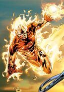 The Human Torch (Marvel Comics), composed of fire, is immune to heat.