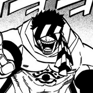 Bakel (Fairy Tail) is a wizard who relies on his immense strength and can push even strong wizards like Natsu back and has nothin but strength to back him up.
