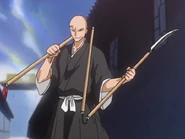 HozukimaruSansetsukon.png (335 KB) Ikkaku Madarame (Bleach) with his Hozukimaru separated.