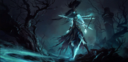 Kalista (League of Legends) is a spirit of vengeance who assimilates the souls of those who seek revenge to enact vengeance upon betrayers.