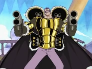 "Foul-Play" Krieg (One Piece) lives up to his moniker for his pragmatic ideals by using any means necessary to achieve victory.