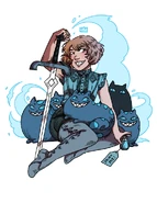 Alice Purcell (Namesake) is the latest Namesake of Alice from Alice in Wonderland. As such, she can teleport to Wonderland and inherited a living reflection.