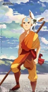 Aang-0.jpg (95 KB) Aang (Avatar: The Last Airbender) has shown extraordinary wits, so much that he can fend off the aggressive Fire Nation mostly by guile and trickery, even defeated Ozai without using violence to suit his pacifistic beliefs.