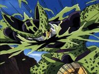 Cell (Dragon Ball Z) regenerating even his head and torso, as long as his core remains undamaged.