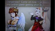 Many Kid Icarus: Uprising characters like Pit and Viridi, often break 4th wall by making video games references or mentioning that they're in a video game themselves