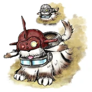 Komondomon (Digimon) has 8 legs under their long Fur.