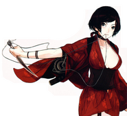 Kurenai (Red Ninja: End of Honor) is a kunoichi skilled various ninja skills, especially her wire weapon.