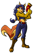 Carmelita can also leap higher altitudes than Sly to compensate for her inability to climb/spire jump/rail walk.