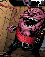 Sugar Man (Marvel Comics) has an extendable tongue, which is powerful enough to pierce through virtually anything.