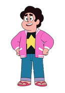 Steven Universe's (Steven Universe) tears turn creatures pink, heal them, and grant them special abilities.