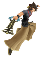 Terra's (Kingdom Hearts) fighting style is heavily dependent on brute strength.