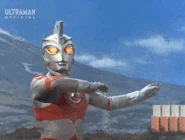 Ultraman Ace (Ultraman) projects a Slash Beam,...