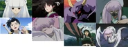 All eight of Naraku's incarnations (InuYasha).