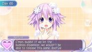 Neptune (Hyperdimension Neptunia) breaks the fourth wall.