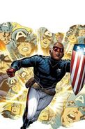 Eli Bradley/Patriot (Marvel Comics) became an actual super soldier thanks to a blood transfusion by his Grandfather...