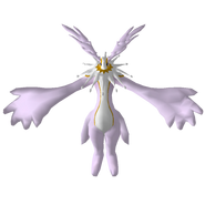 Cherubimon (Digimon) takes the form of a humanoid rabbit, angelic or demonic depending on its affinity.