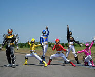 Goseigers (Tensou Sentai Goseiger)/Megaforce Rangers (Power Rangers Megaforce/Super Megaforce)