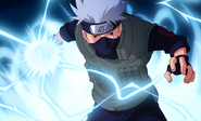 Kakashi Hatake (Naruto) converting his chakra into lightning.