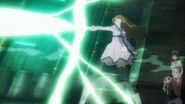 Mugino Shizuri (Toaru Majutsu no Index/Toaru Kagaku no Railgun) firing her Meltdowner, a beam of unstable electron-matter.