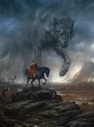 Fenrir (Norse Mythology) was prophesied to eat Odin himself during Ragnarök.