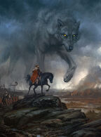 Fenrir the great wolf (Norse Mythology) has absoute strength able to eat the sun and kill Odin the "all father".