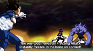 Hyssop's (Dragon Ball Super) Freezing Attack reduces the targets' temperature to absolute zero...