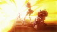 Kaitabi Hatsuya (Toaru Kagaku no Railgun) accelerating gravitons to cause aluminum objects to explode.