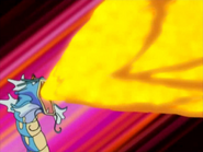 Gyarados (Pokémon) using Hyper Beam to fire a massive energy beam.