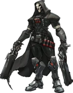 Overwatch Reaper.png (1.33 MB) The cells of Gabriel Reyes/Reaper (Overwatch) are dying and regenerating repeatedly after some experimentation done on him by Moira O'Deorain, at a rate that allows for his seemingly ghost-like physiology.