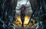 Sarah Kerrigan (Starcraft), upon becoming the Queen of Blades, gains access to this ability without the need of an enhancing hostile environment suit.