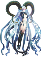 Tiamat (TYPE-MOON) wields power over the Primordial Sea.