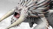 The Bewilderbeast (How To Train Your Dragon) has telepathic command over other dragons by using their eyes and ultrasonic sounds to control dragons' minds. They cannot control baby dragons, who still have developing brains and are themselves learning restraint and control.