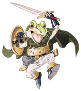 Glenn, now known as Frog (Chrono Trigger) was transformed into his current state by Magus.