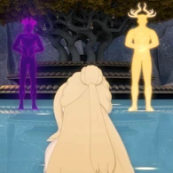 The Gods of Light and Darkness (RWBY) cursed Salem with immortality, as punishment for trying to deceive them. This prevented her from reuniting with her late husband in the afterlife.