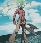Victor Powered (Buso Renkin) is very powerful with his Buso Renkin of the Great Axe: Fatal Attraction, controlling gravity with it to increase its strike...